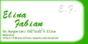 elina fabian business card